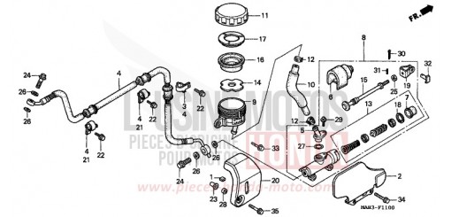 POMPA FRENO POSTERIORE VT1100C2X di 1999